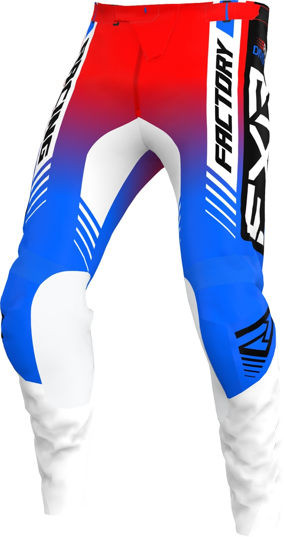 Брюки FXR Clutch Pro 2023 для мотокросса Брюки, белый/синий/красный брюки из микротвила синий
