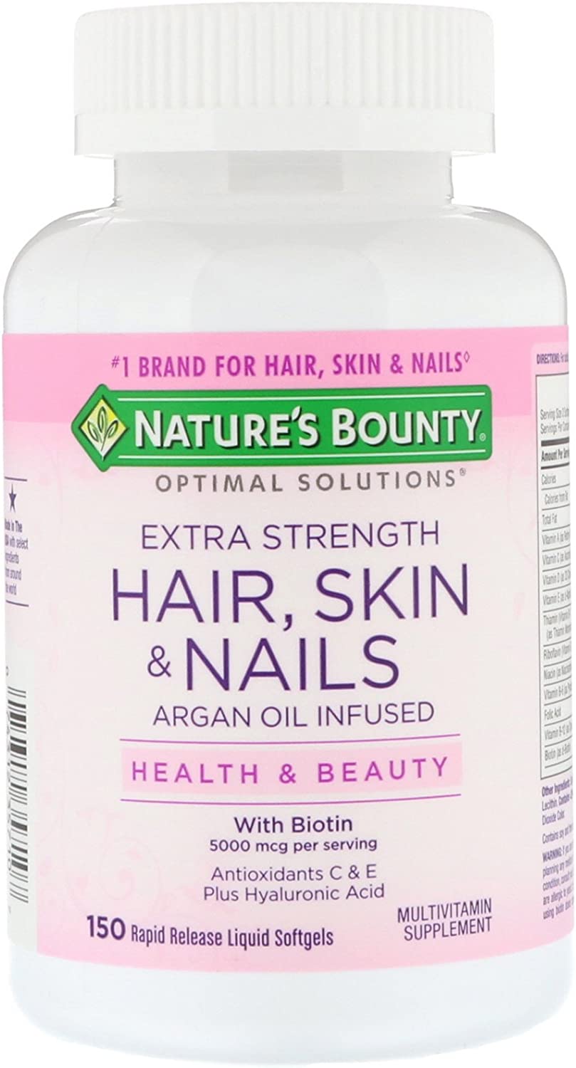 Мультивитамины Nature's Bounty для волос, кожи и ногтей, 150 капсул nature s bounty advanced добавка для здоровья волос кожи и ногтей фруктовое ассорти 3000 мкг 80 жевательных конфет