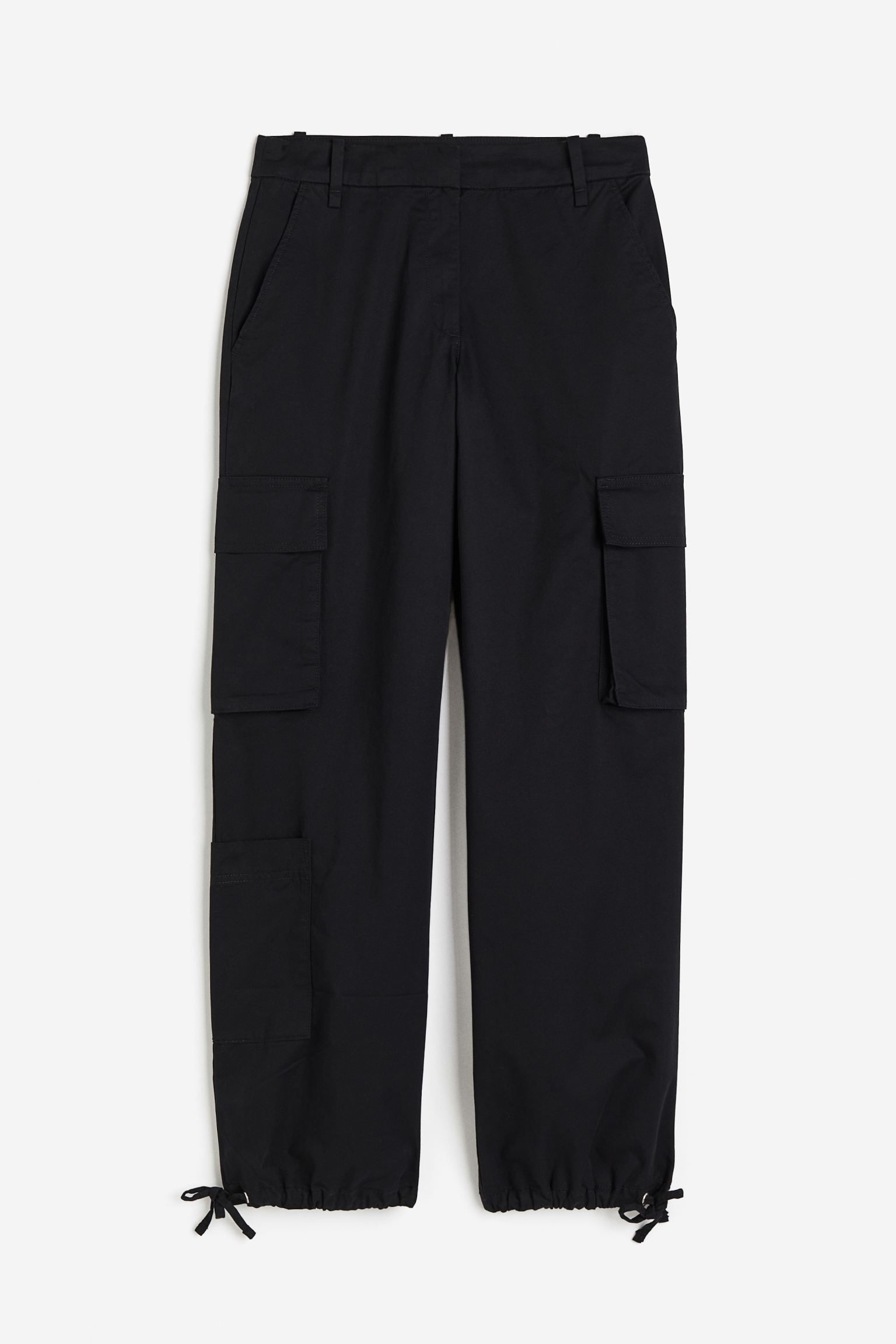 

Брюки H&M Twill Cargo, черный