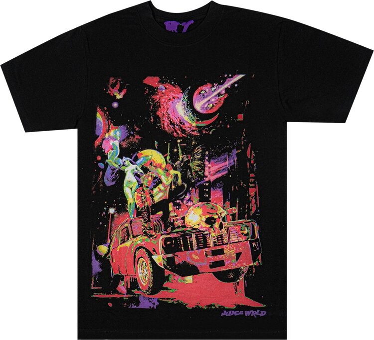 

Футболка Vlone x Juice WRLD Galaxy T-Shirt 'Black', черный