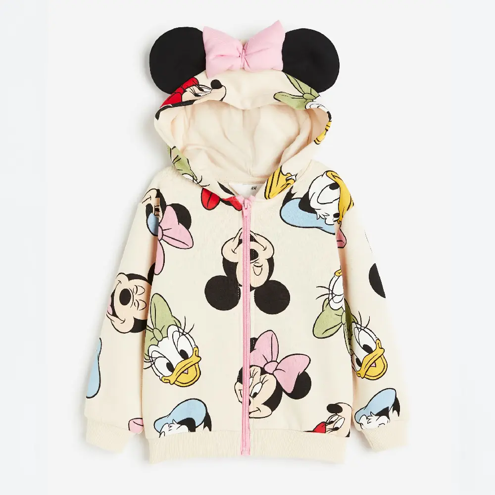 

Толстовка H&M Kids Printed Minnie Mouse, светло-бежевый