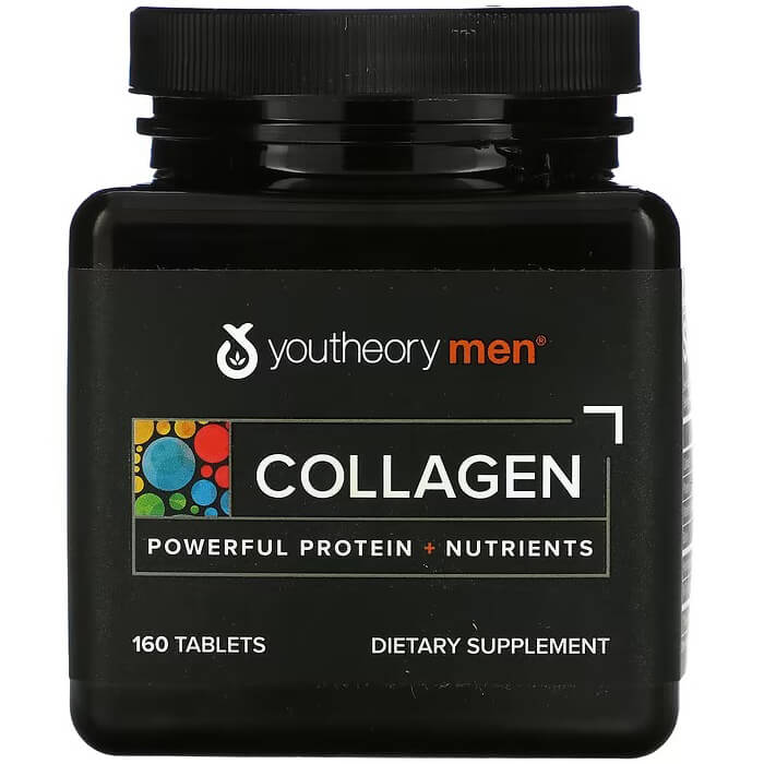 Коллаген Youtheory для мужчин, 160 таблеток live conscious beyond collagen с биотином и витамином c 427 г 15 унций