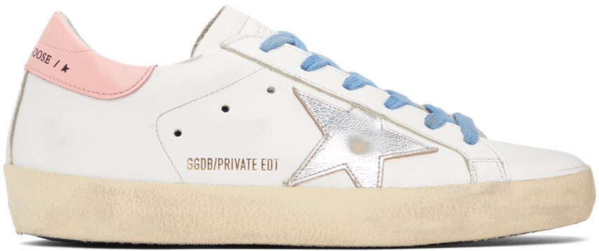 

Эксклюзивные белые кроссовки SSENSE Super-Star Golden Goose, Белый