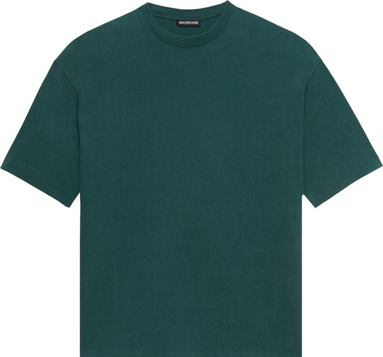 Футболка Balenciaga Regular T-Shirt 'Cypress Green', зеленый - фото