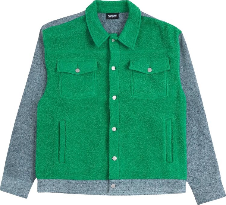 

Куртка Pleasures Fried Trucker Jacket Green, зеленый
