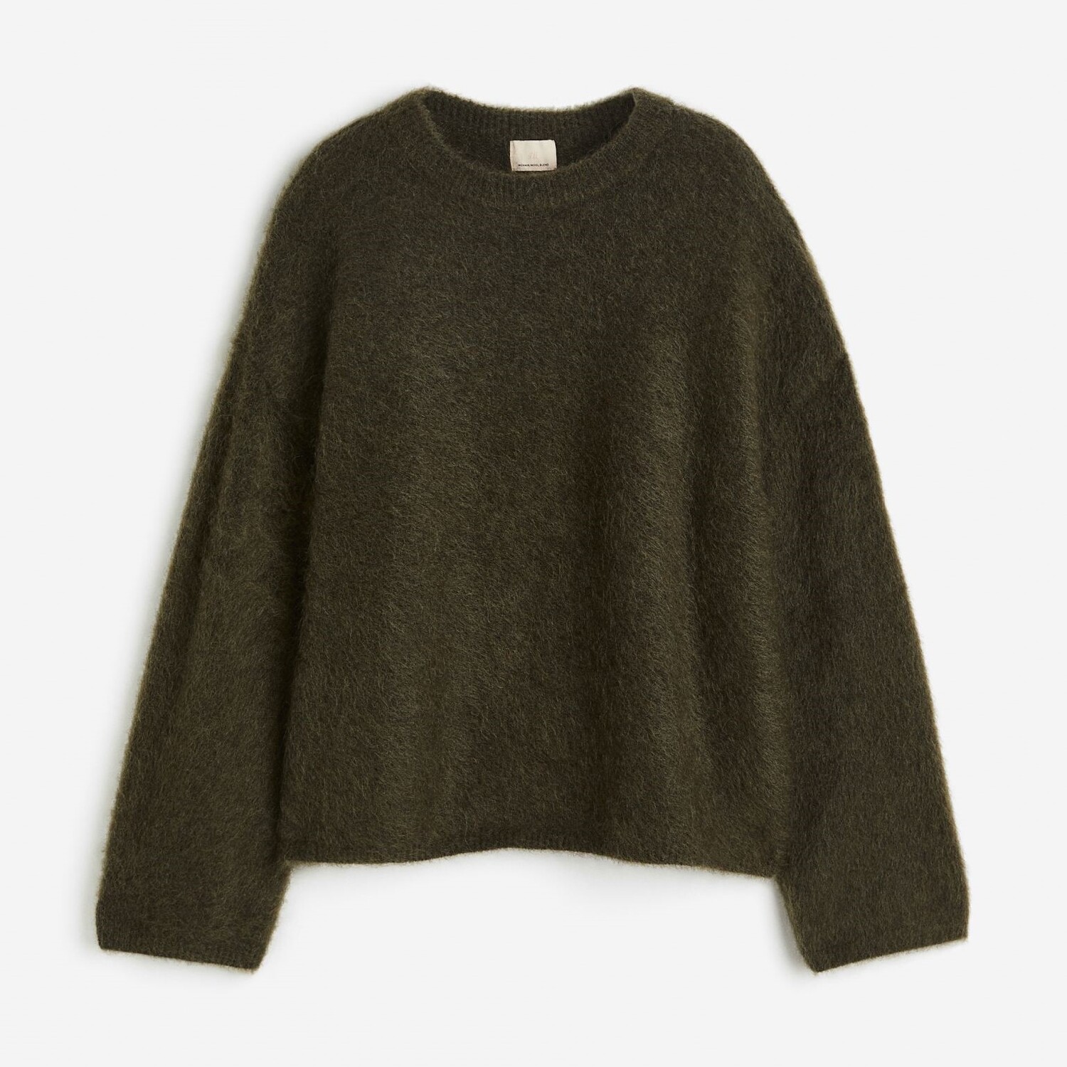 

Джемпер H&M Oversized Mohair-blend, темно-зеленый