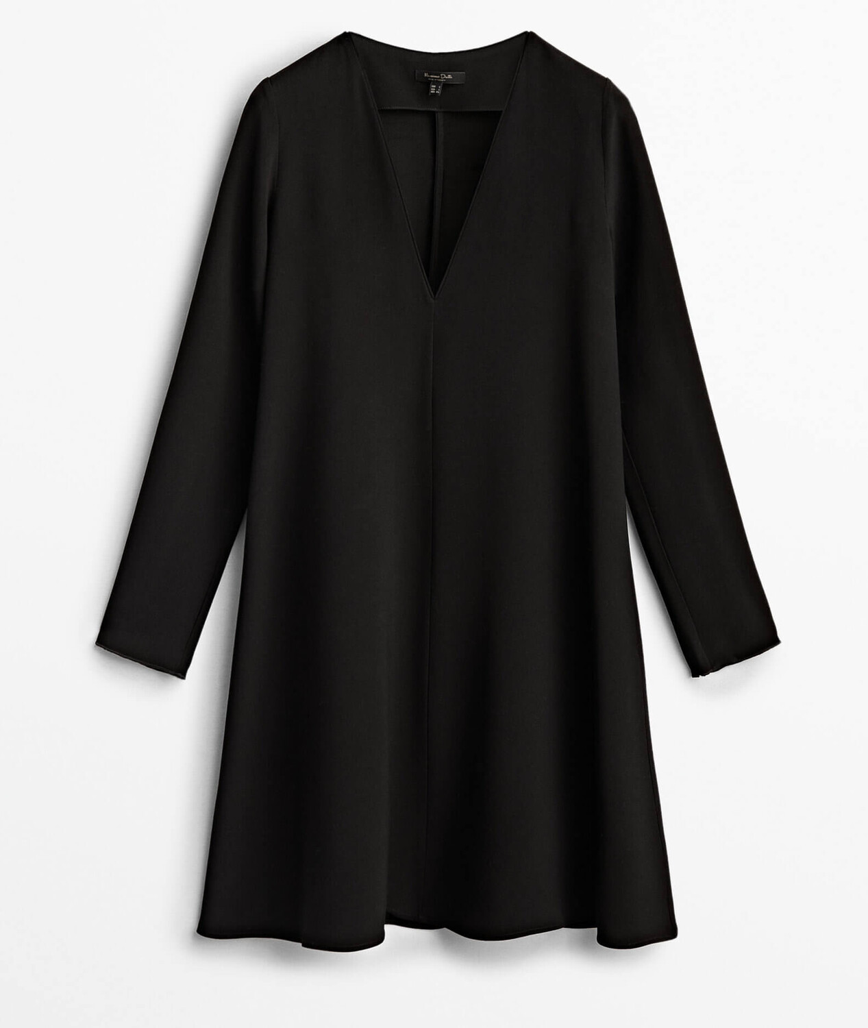 

Платье Massimo Dutti Short Flared V-Neck, черный (Размер L)