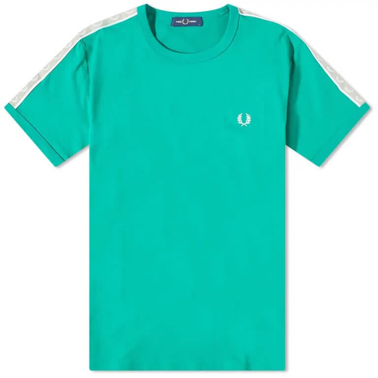 

Футболка Fred Perry Contrast Tape Ringer, зеленый и морская трава