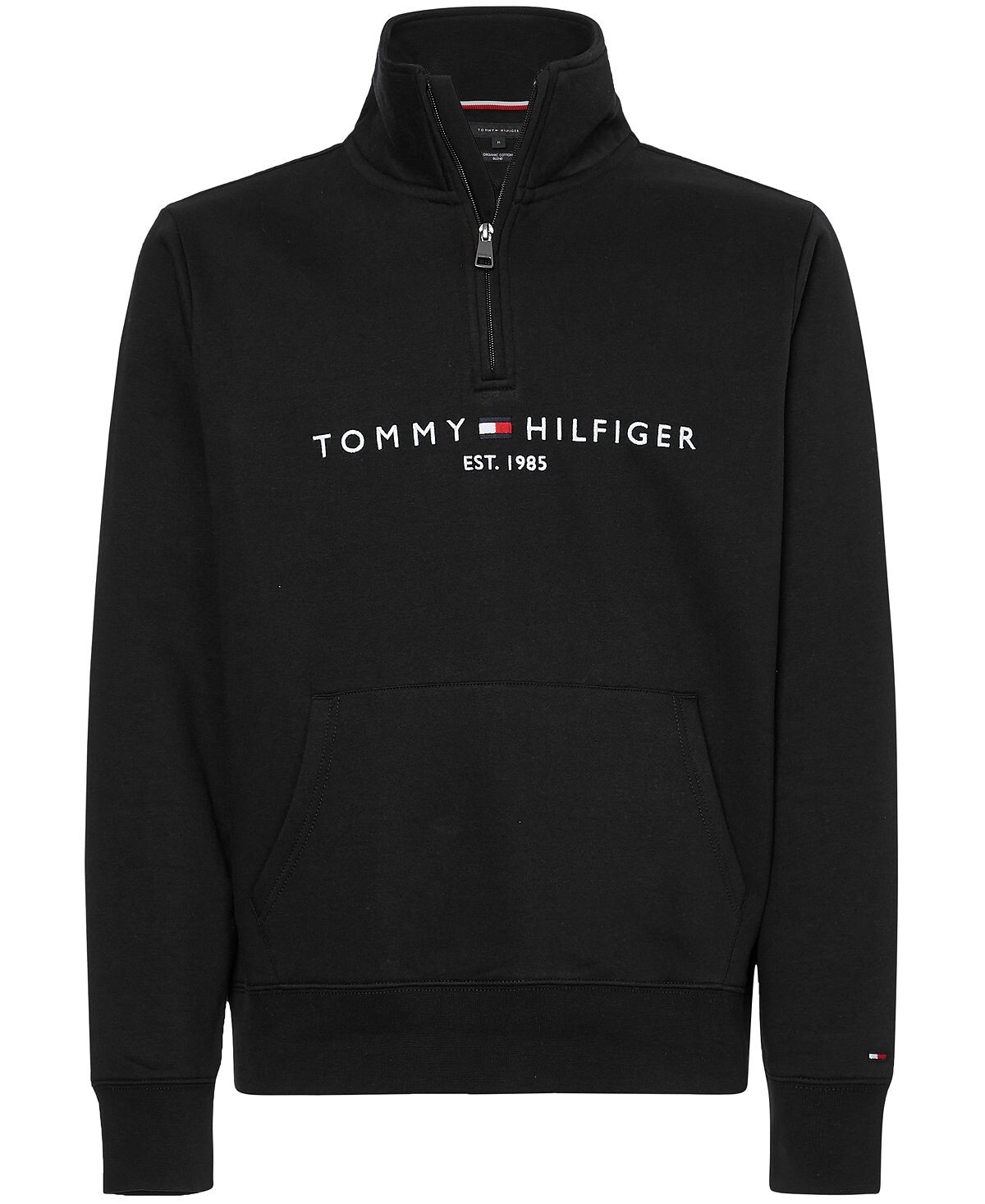 

Мужская толстовка с воротником-стойкой и логотипом Tommy Hilfiger, черный
