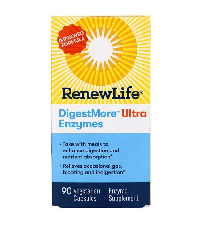 Пробиотик для ежедневного применения, 90 капсул, DigestMore Ultra Enzymes, Renew Life renew life women s wellness vaginal