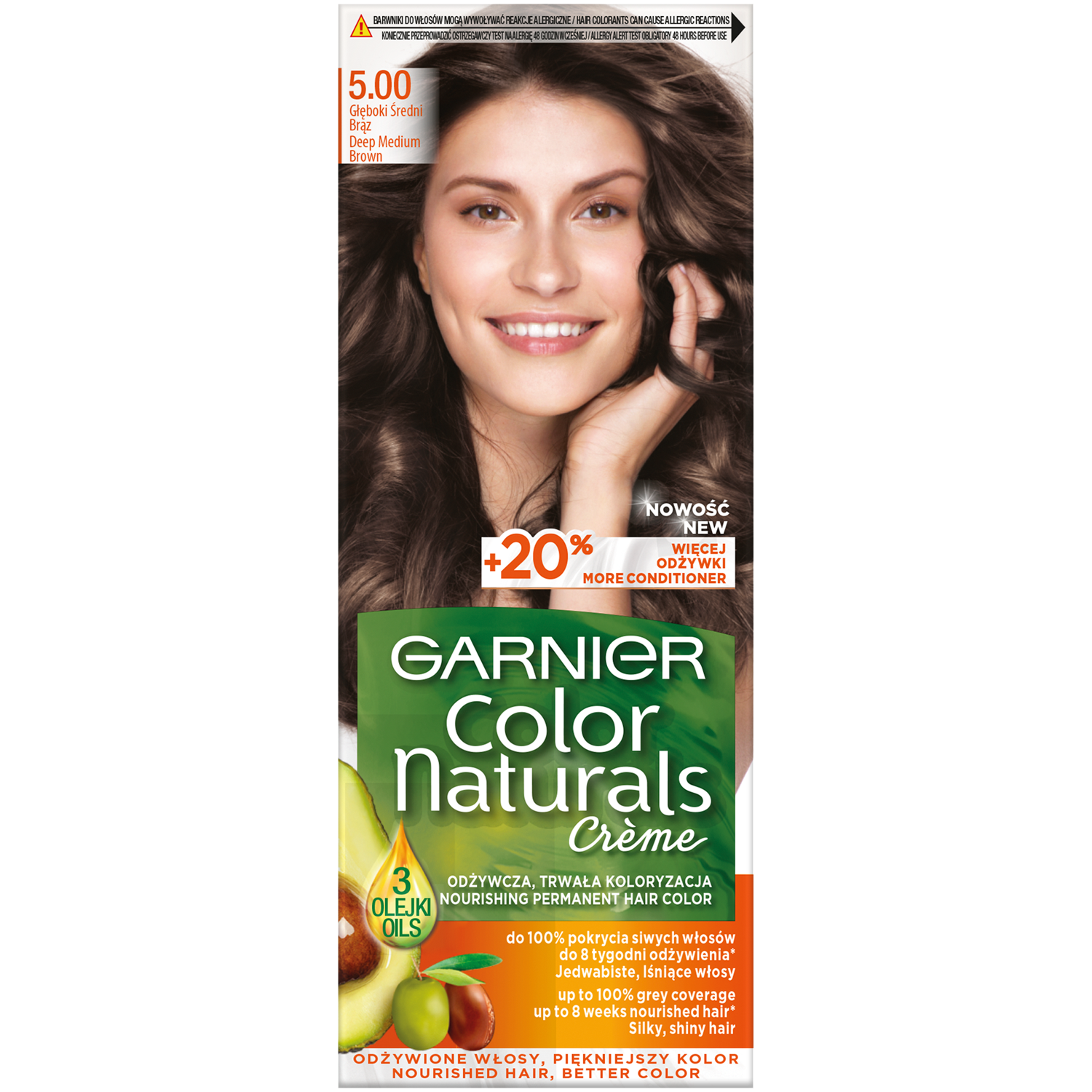 Garnier <b>Color</b> Naturals Créme краска для <b>волос</b> 5.00 темный средне-русый, 1 у...