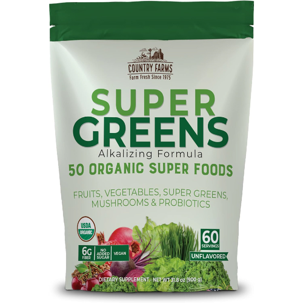 Мультивитамин Country Farms Super Greens Natural Flavor, 310мл пищевая добавка country farms super greens ягоды 300 г