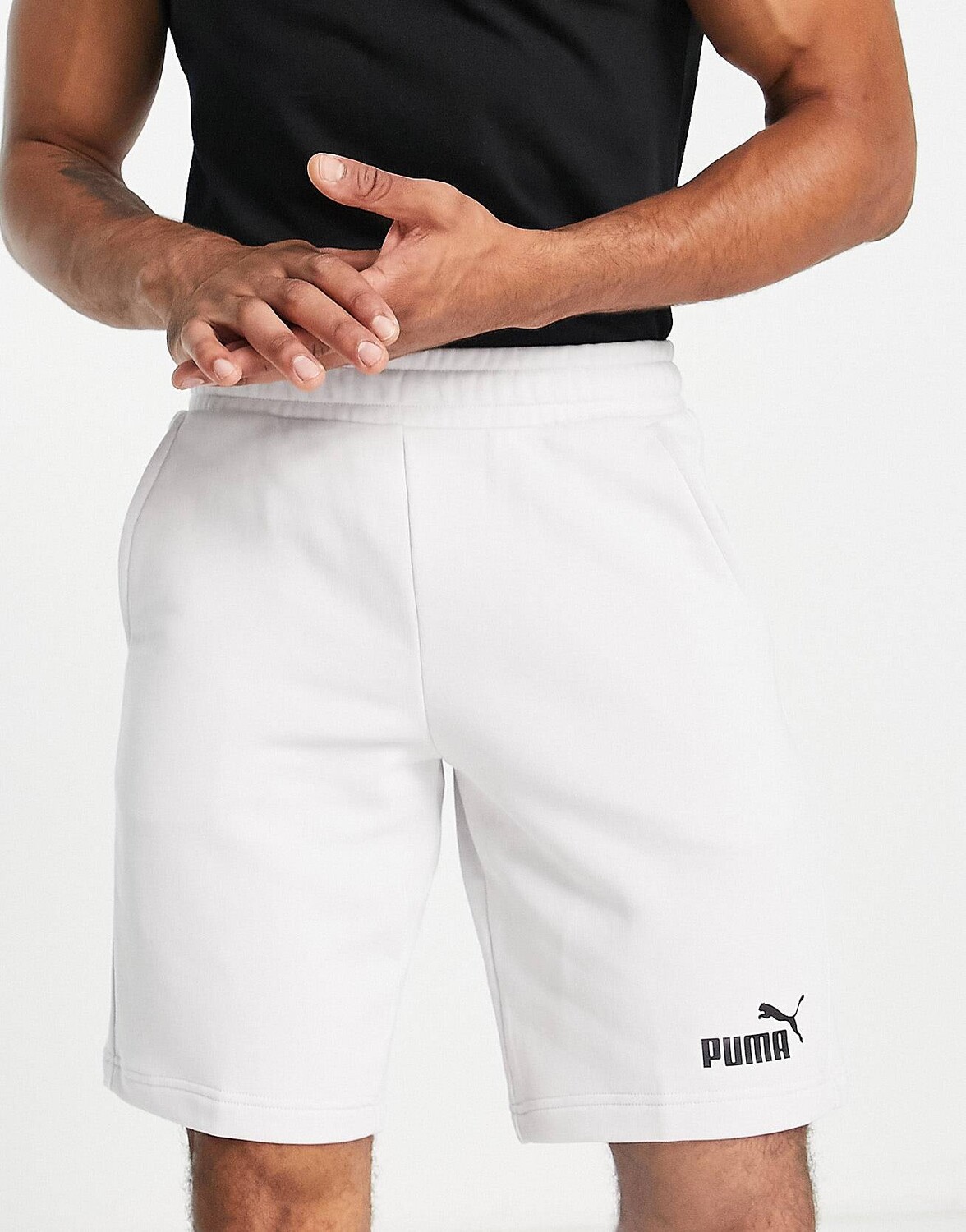 

Светло-серые шорты с логотипом Puma Essentials