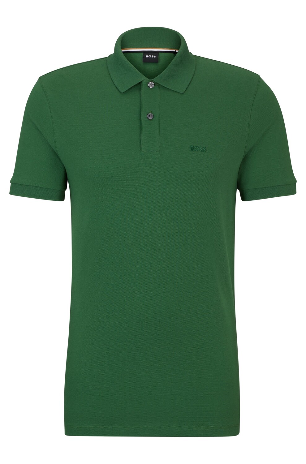 

Футболка поло Boss Cotton With Embroidered Logo, зеленый