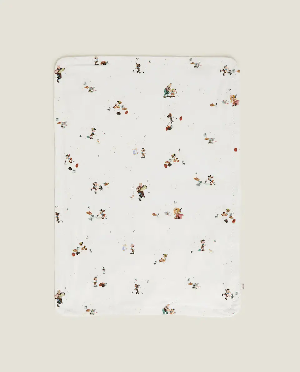 

Одеяло Zara Home Children’s Pinocchio Disney Fleece Christmas, белый
