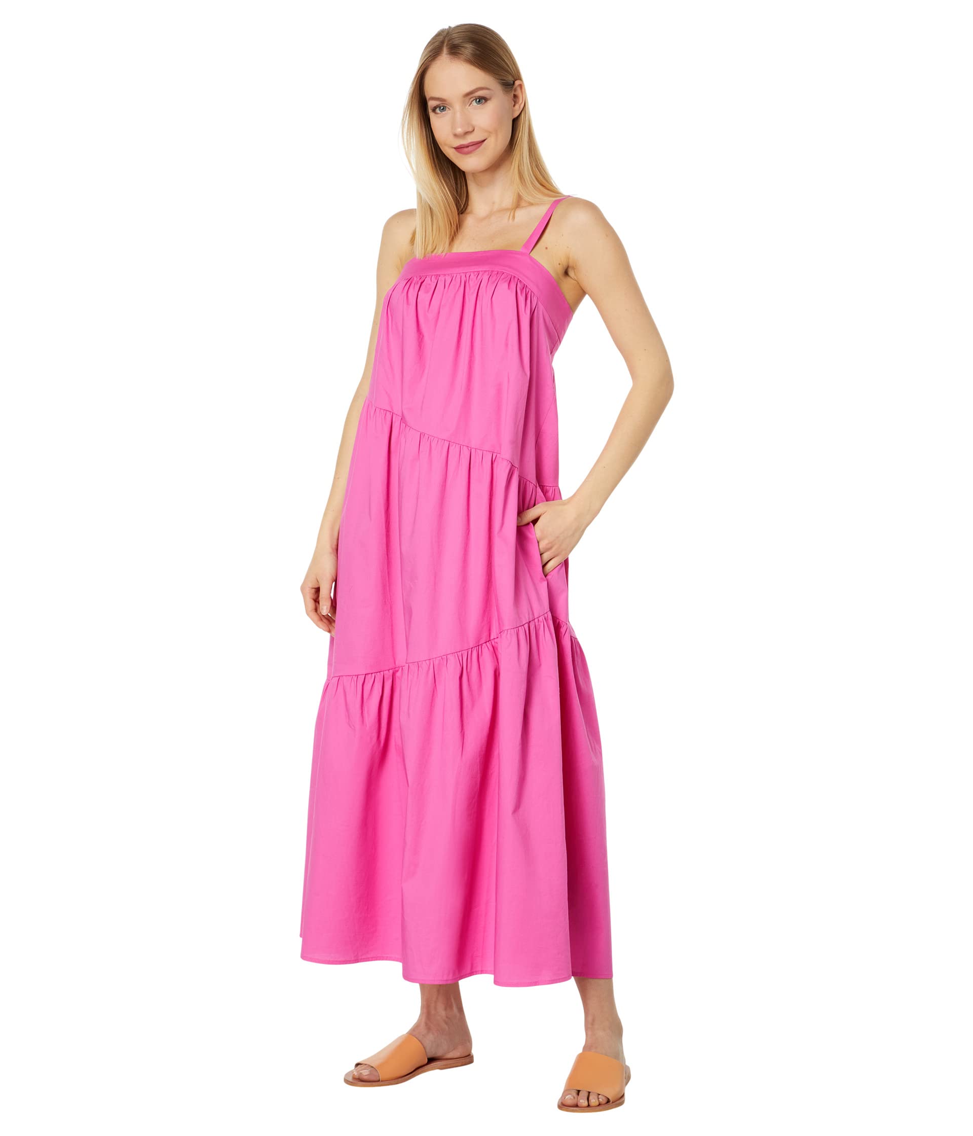 Платье Donna Morgan, Midi Dress with 3 Tier 3 tier velvet