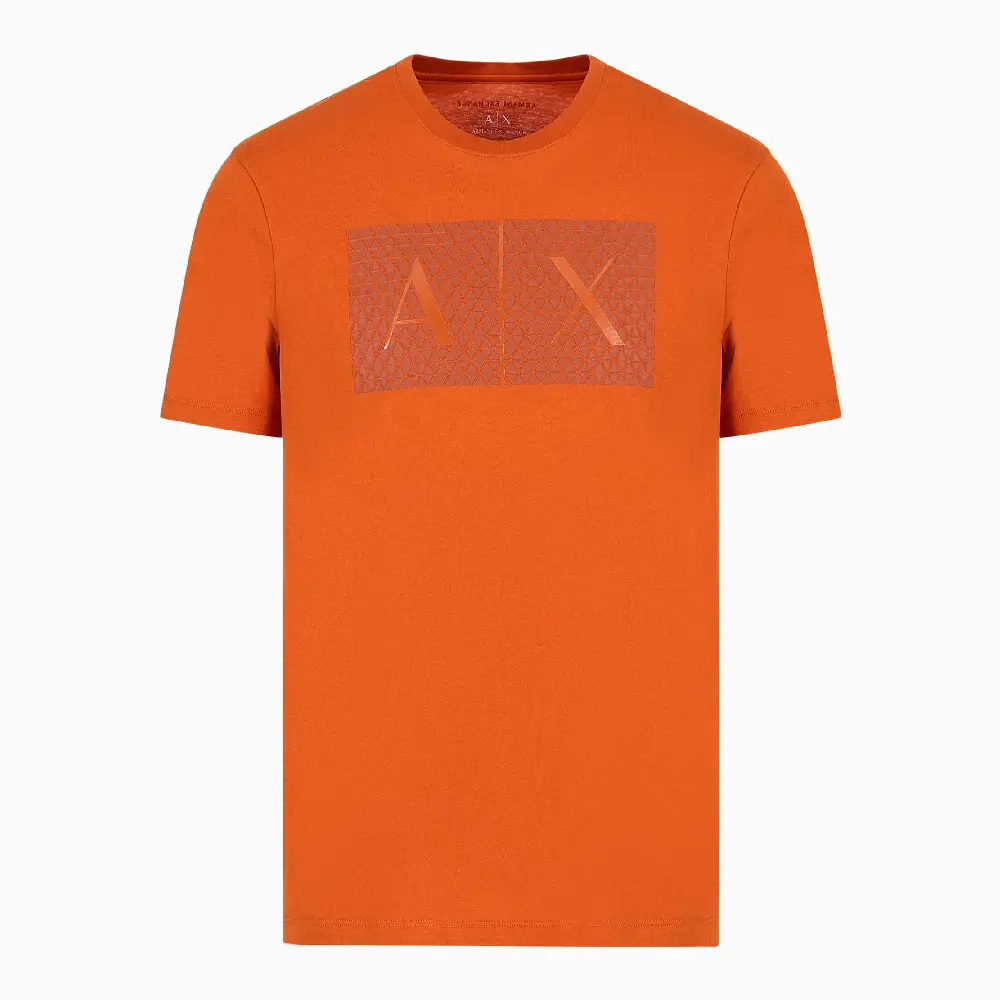 

Футболка Armani Exchange Slim Fit Logo Cotton, оранжевый