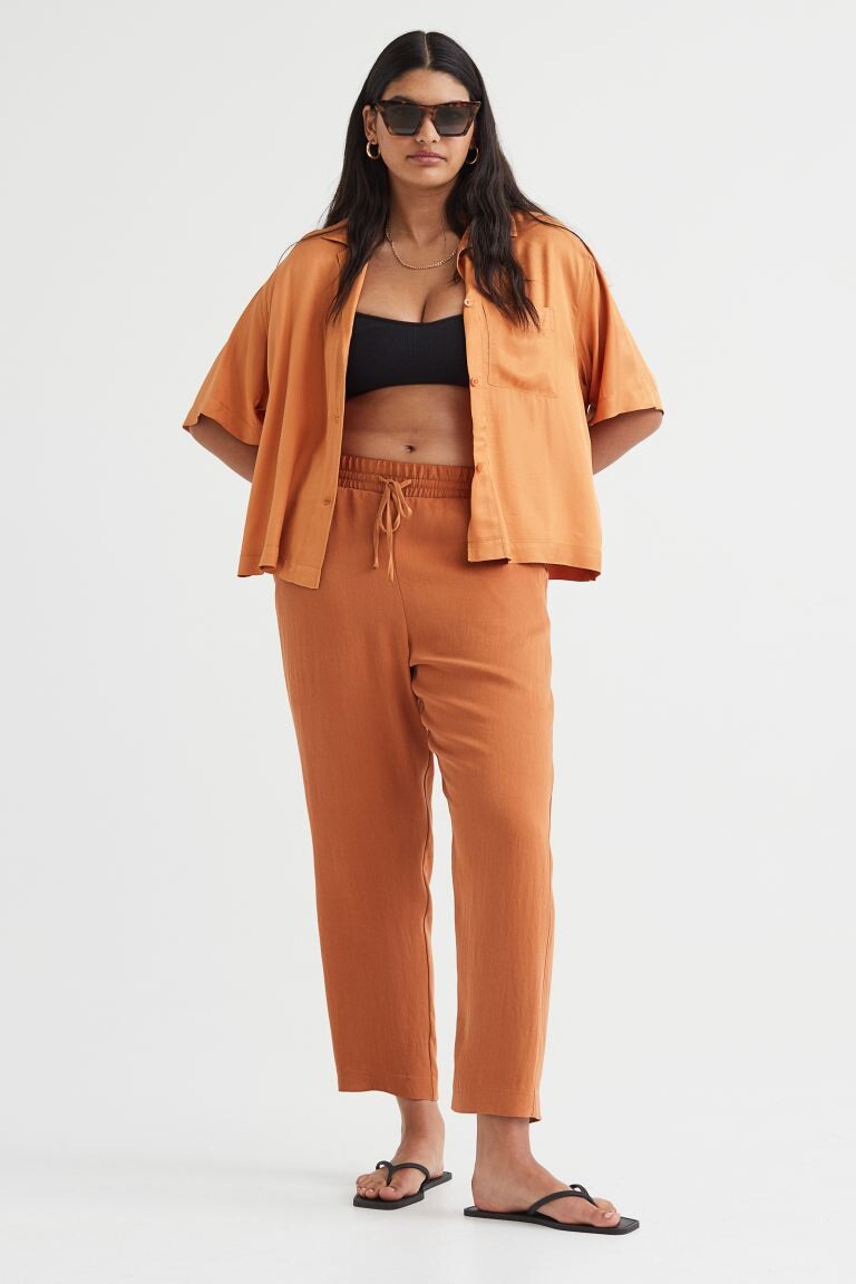 

Брюки без застежки H&M, ржаво-коричневый