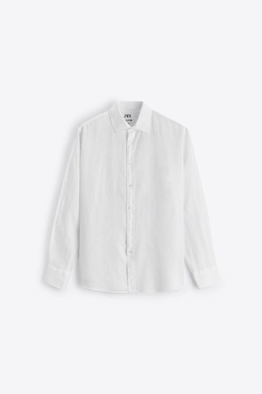 

Рубашка Zara 100% linen, белый