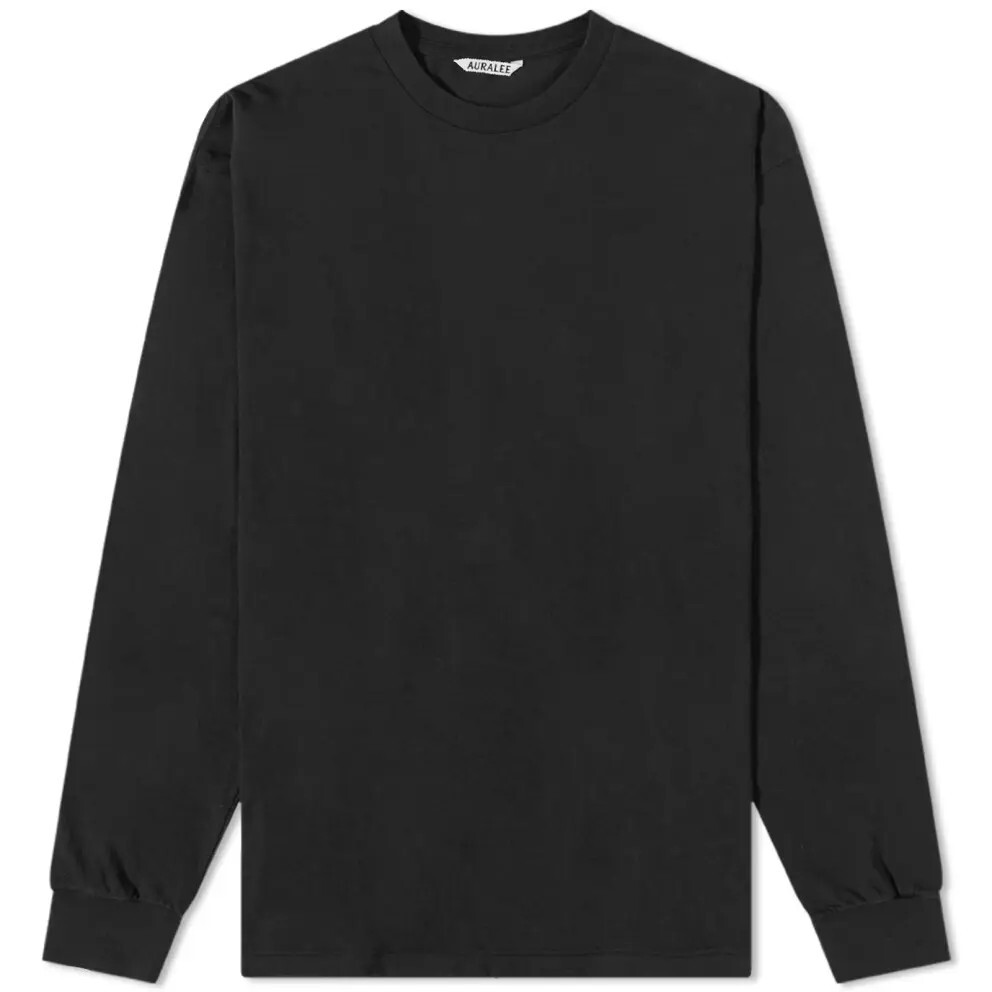 Лонгслив Auralee Seamless Tee, черный