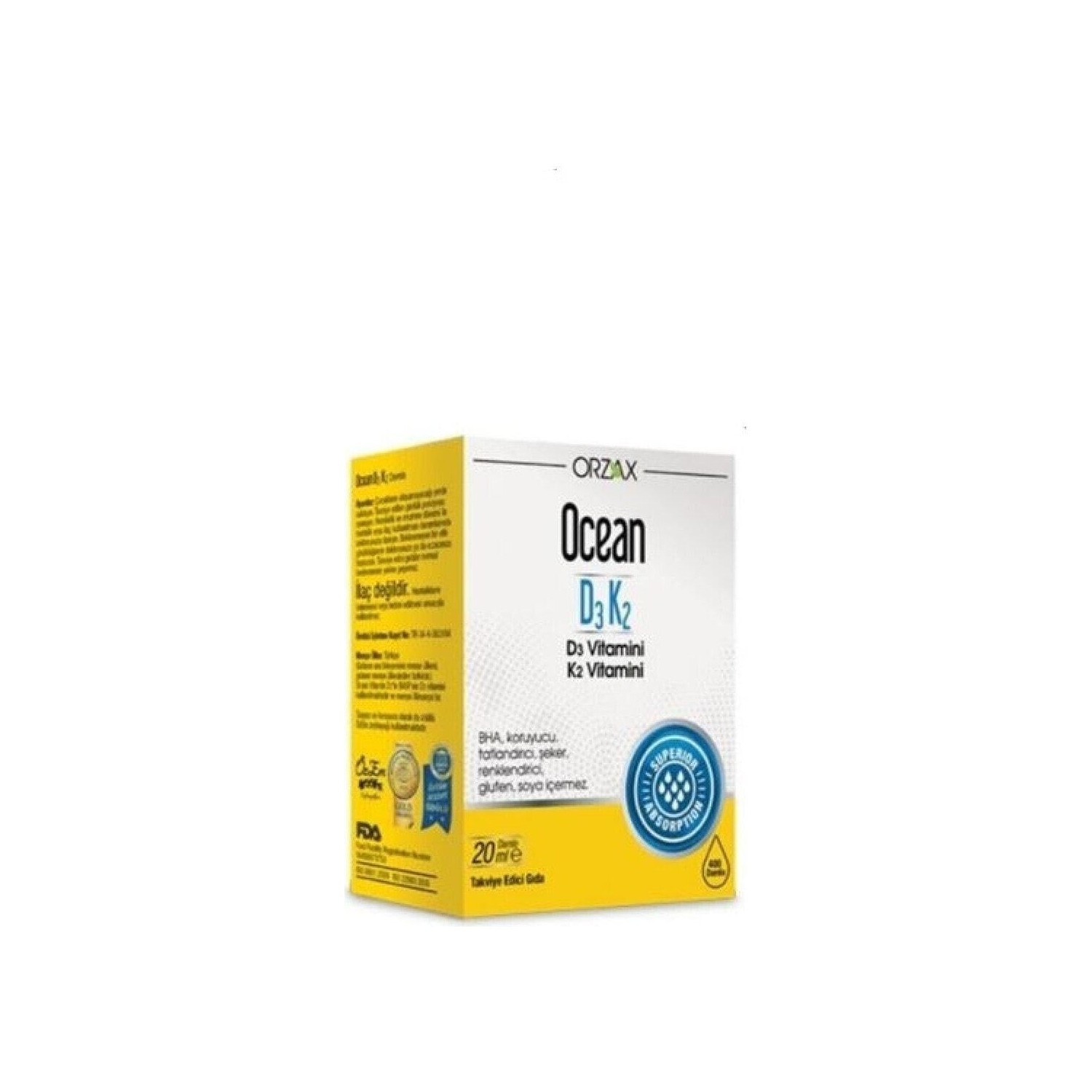 

Активная добавка Ocean D3 K2 Drops, 20 мл