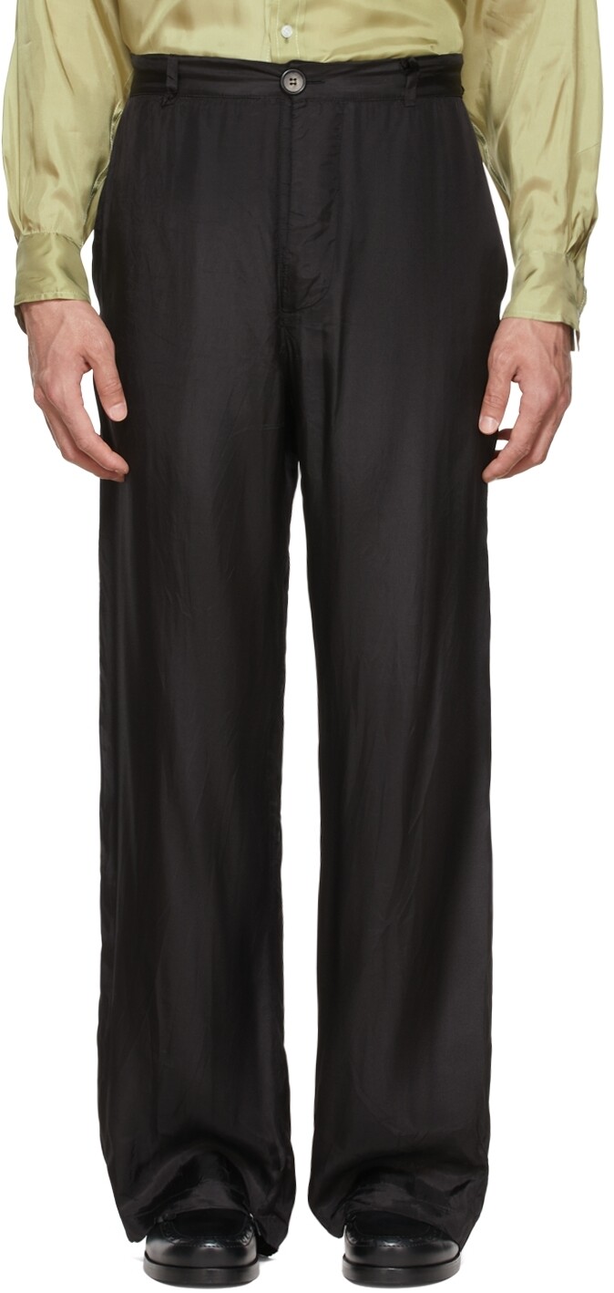 

Эксклюзивные черные брюки SSENSE Edward Cuming