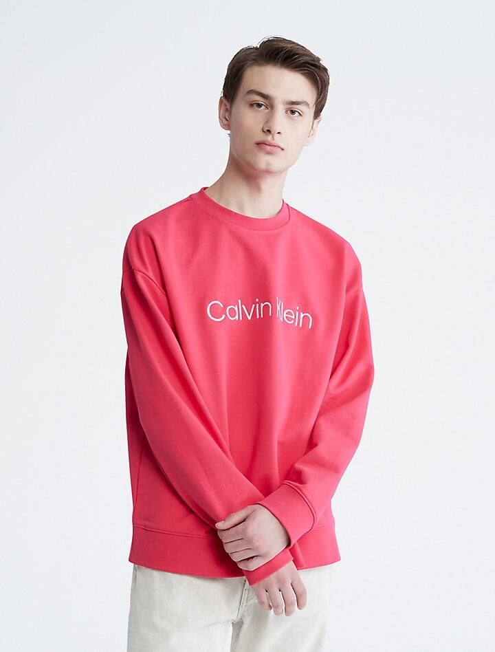 

Свитшот Calvin Klein Relaxed Fit Standard Logo Crewneck, розовый