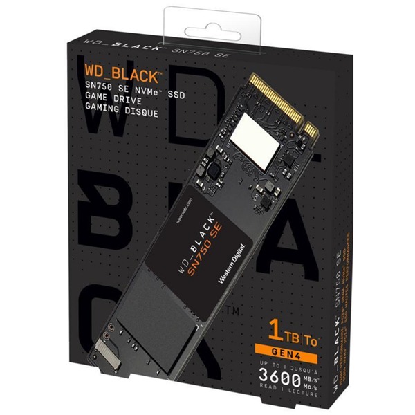 Внутренний накопитель SSD WD Black SN750 SE, 1ТБ, M.2 2280, NVMe - фото