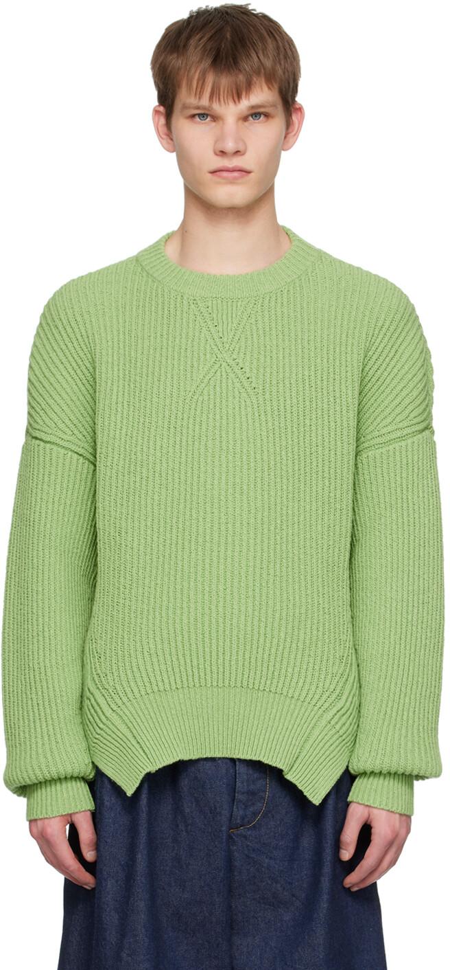 

Зеленый свободный свитер Jil Sander