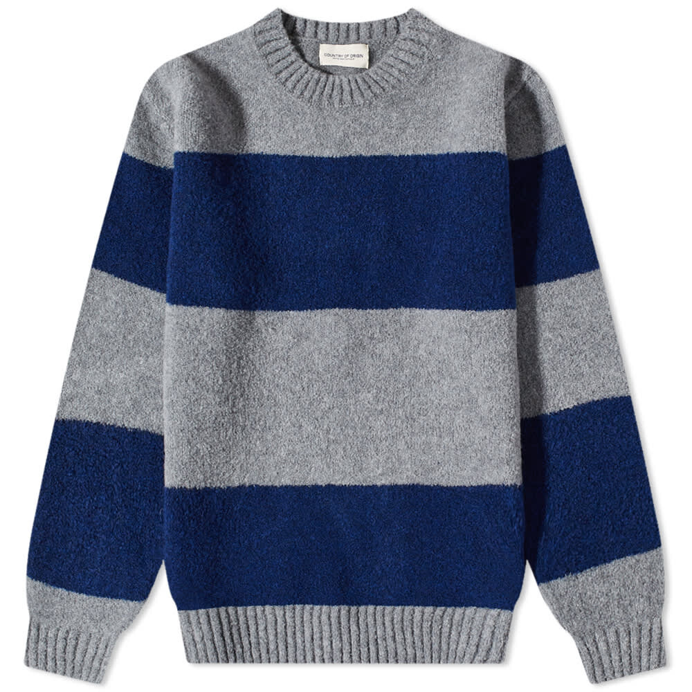 

Джемпер Country Of Origin Eskimo Fleece Stripe Crew Knit, Серый