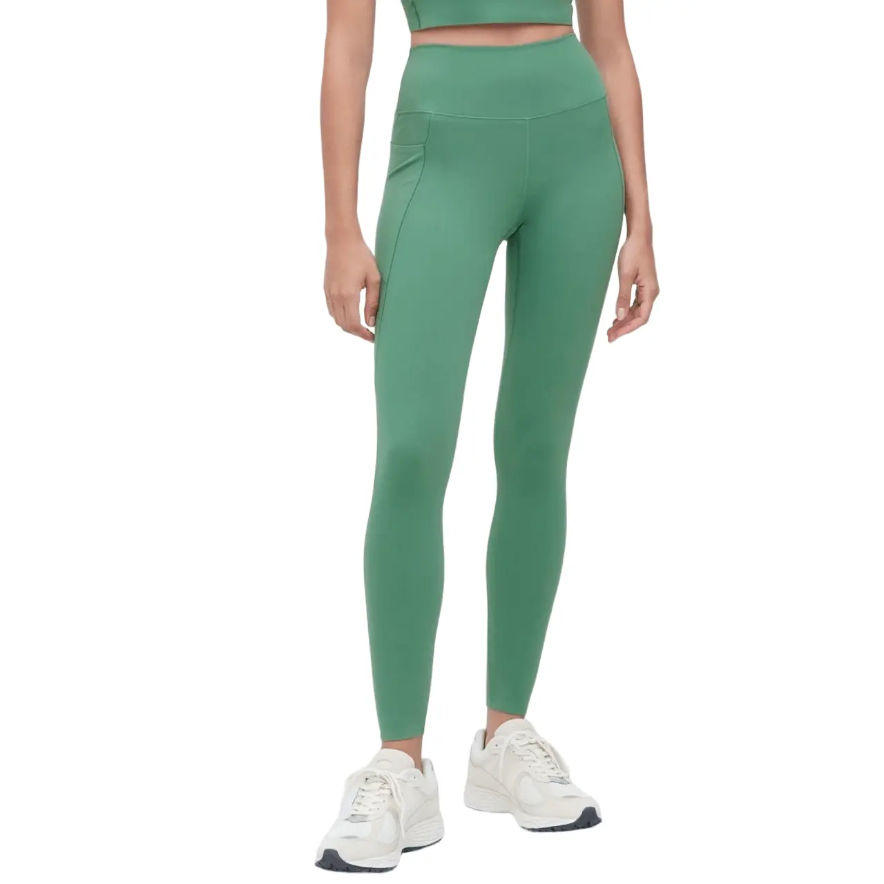 

Леггинсы с карманами Uniqlo Airsm UV Protection Soft, зеленый