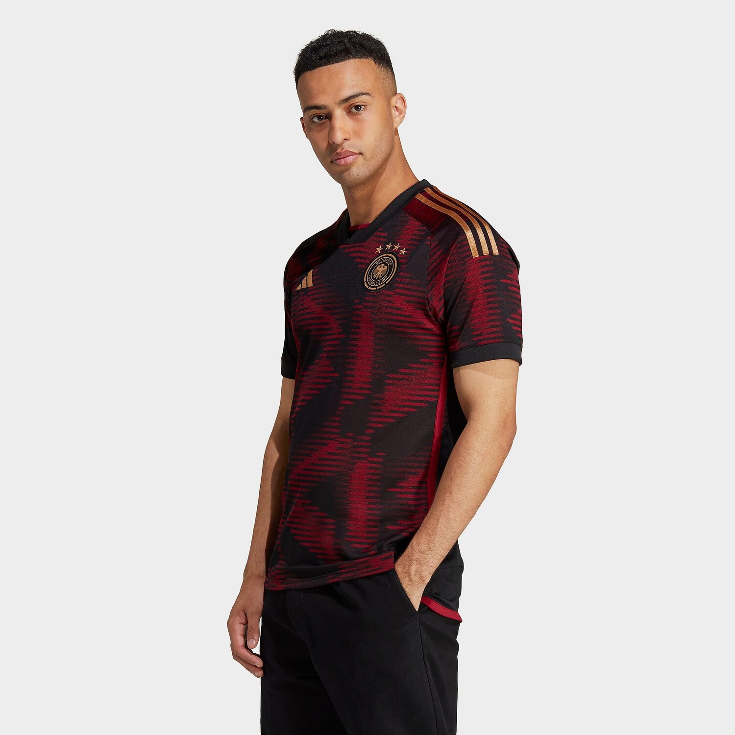 

Мужская футбольная майка Adidas Germany 22 на выезде, черный