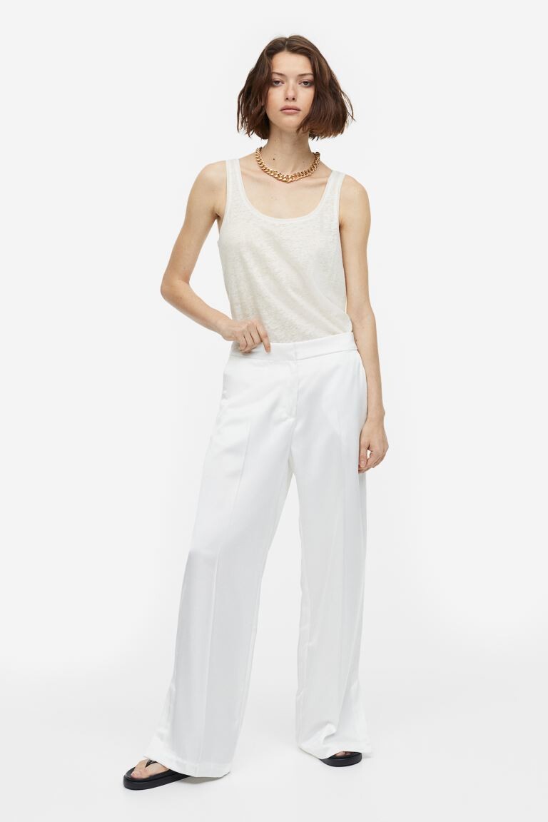 

Льняная майка H&M, белый