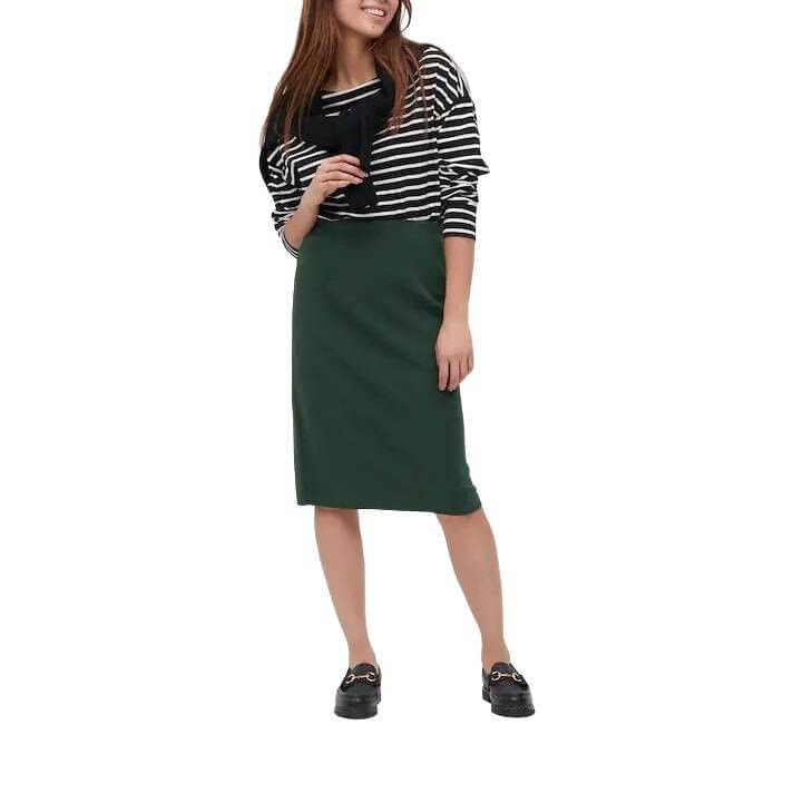 

Юбка Uniqlo Stretch Fitted Midi, темно-зеленый