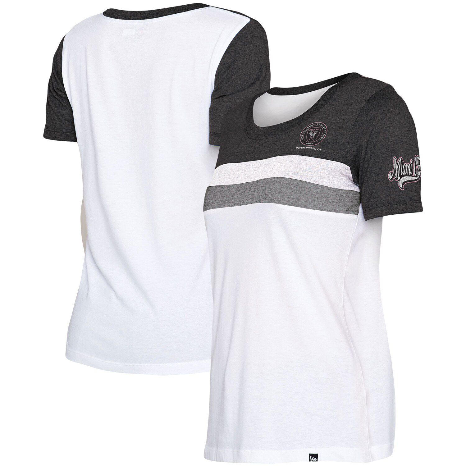 Женская белая футболка 5th & Ocean by New Era Inter Miami CF Team New Era футболка женская miami 170 белая размер l