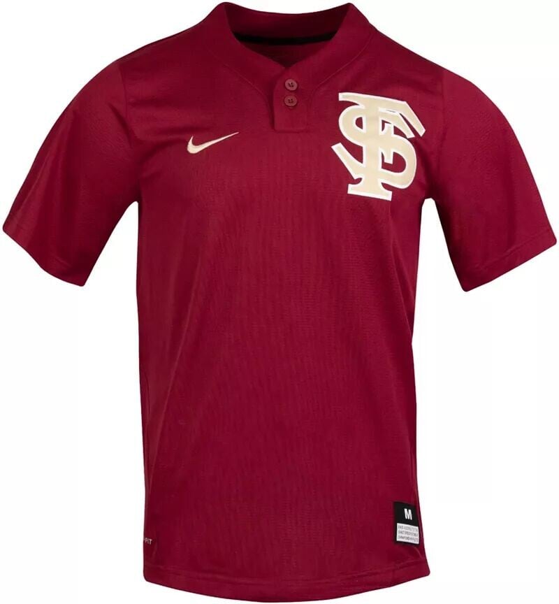 

Реплика джерси для софтбола с двумя пуговицами Nike Florida State Seminoles Garnet