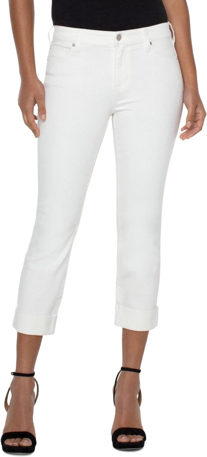 

Джинсы Petite Charlie Crop Wide Rolled Cuff in Bone White Liverpool Los Angeles, цвет Bone White