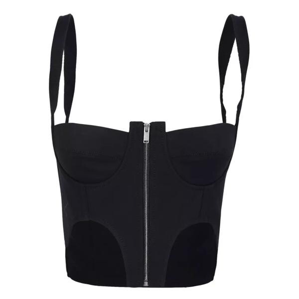 

Футболка black bustier top Dion Lee, мультиколор