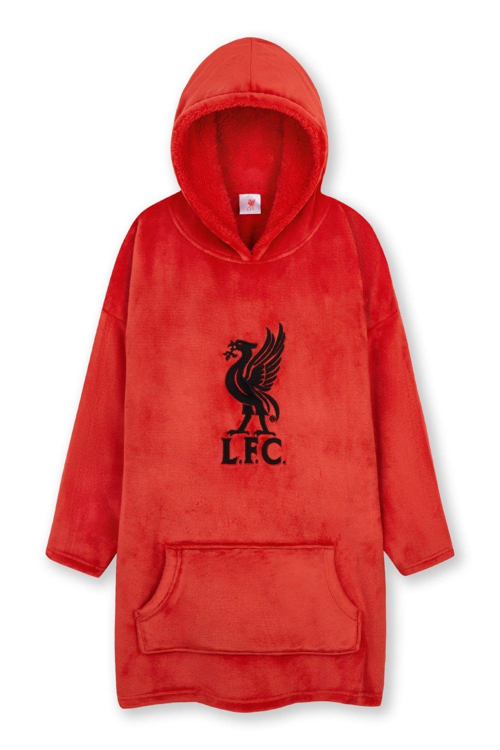 цена Объемное пончо с капюшоном Liverpool FC, красный