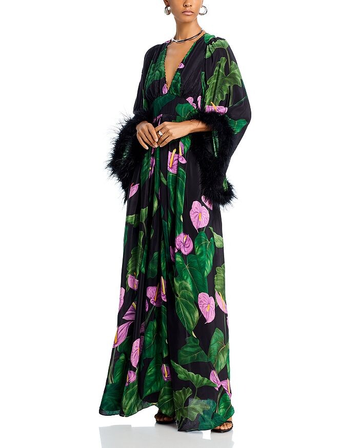 

Платье Anthurium Caftan FARM Rio, мультиколор