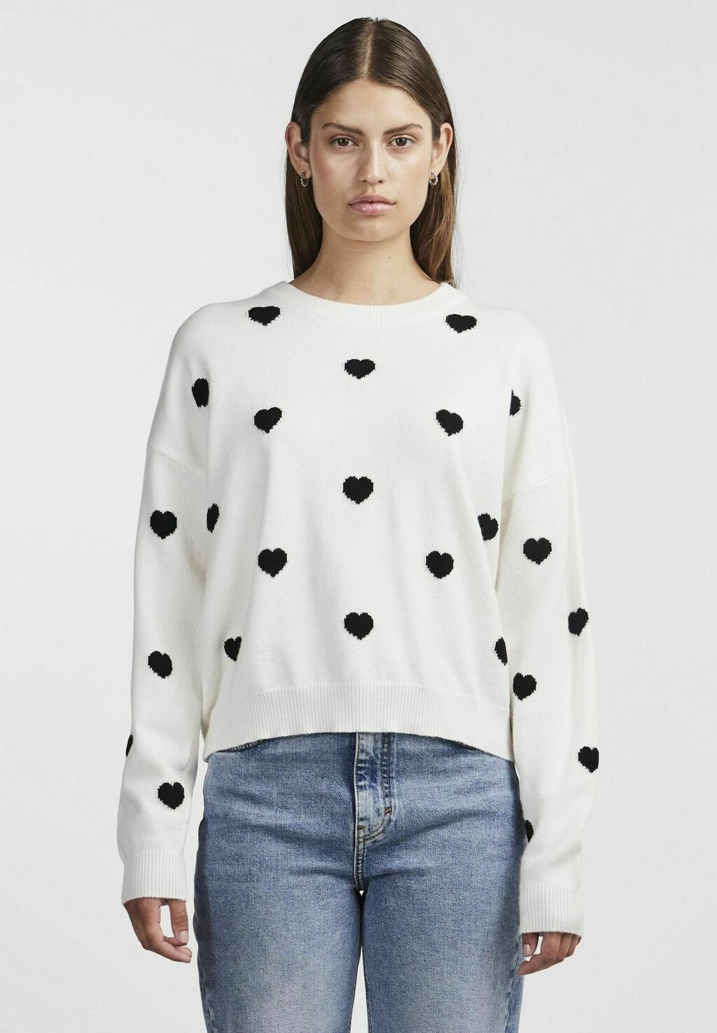 

Вязаный свитер ANITA LS O-NECK Pieces, цвет bright white