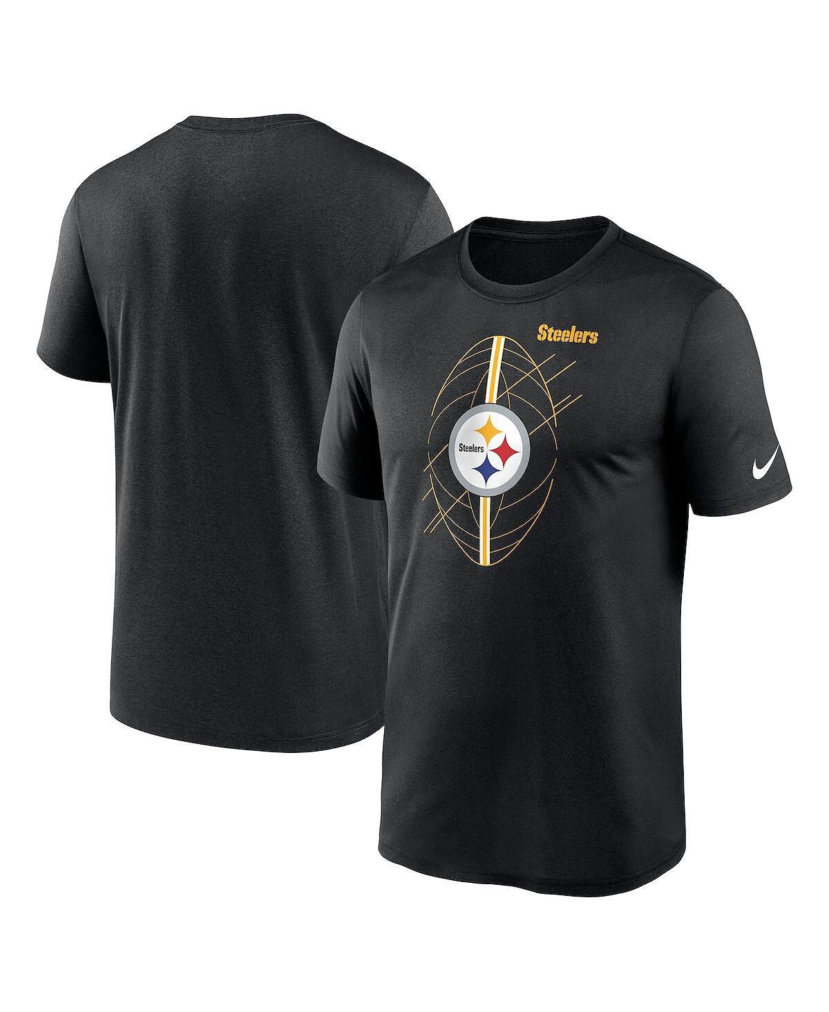 

Мужская черная футболка Pittsburgh Steelers Legend Icon Performance Nike, Черный