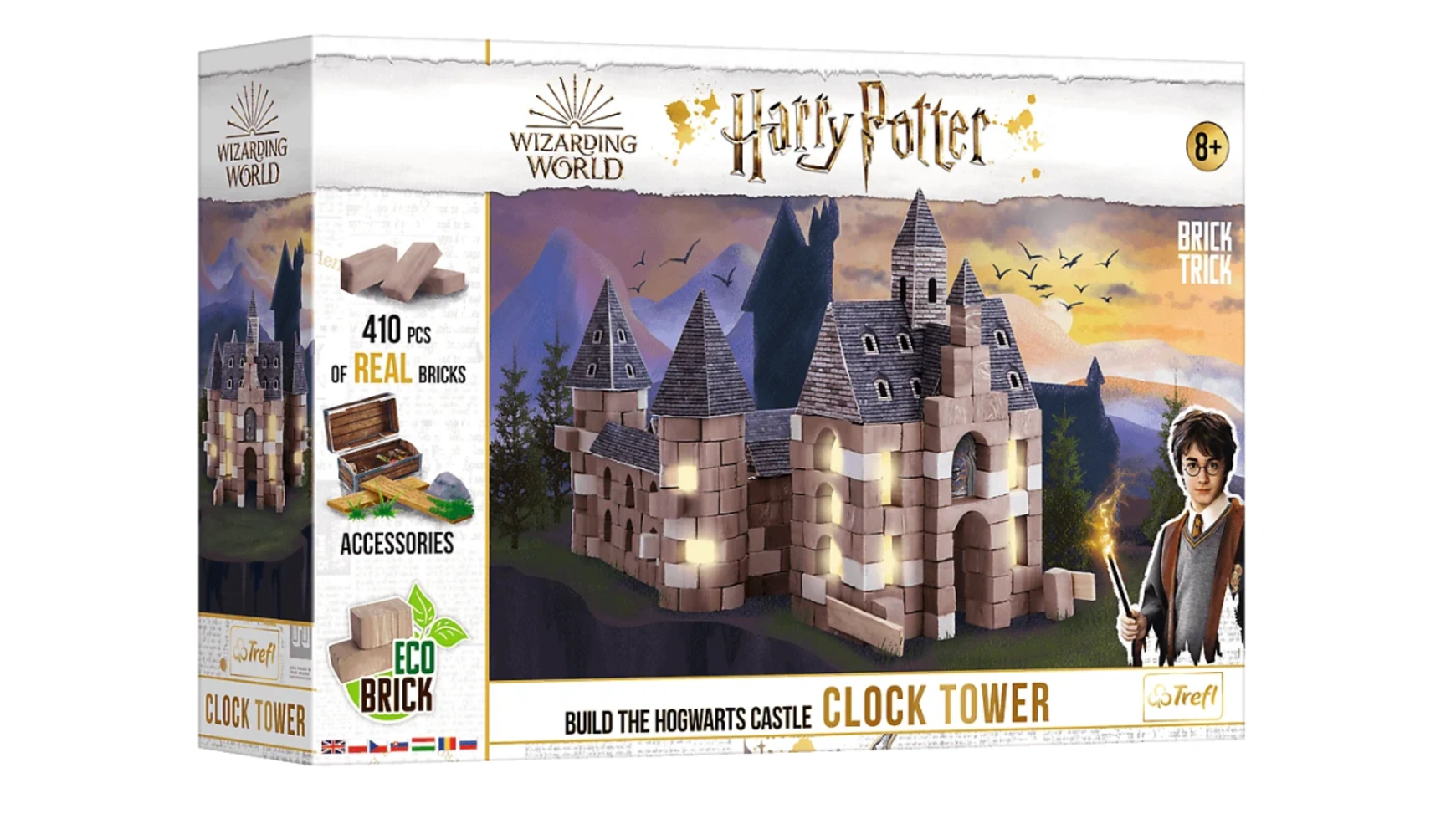 lego 75948 лего часовая башня хогвартса Trefl Кирпичный трюк Гарри Поттер Часовая башня Хогвартса