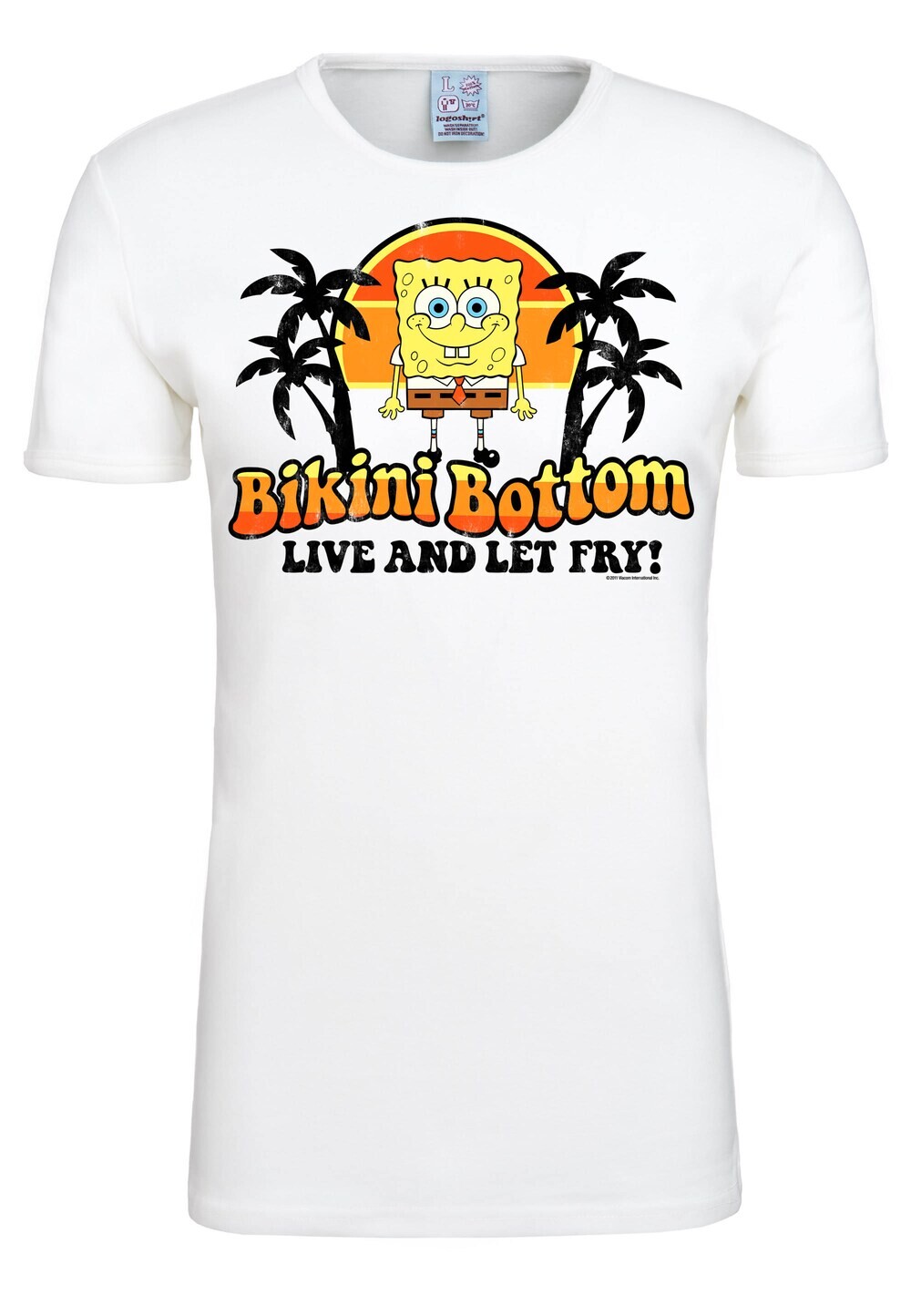 Рубашка Logoshirt Spongebob – Bikini Bottom, белый