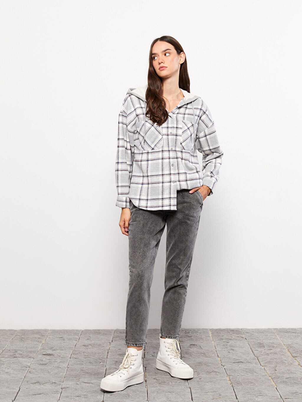 

Прямые женские джинсы Mom Fit с высокой талией LCW Jeans
