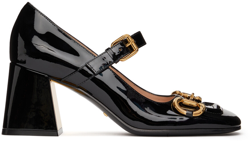 

Черные туфли на каблуках Horsebit Mary-Jane Gucci