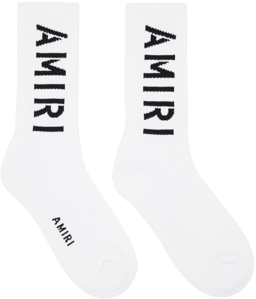 

Бело-черные носки с трафаретом AMIRI