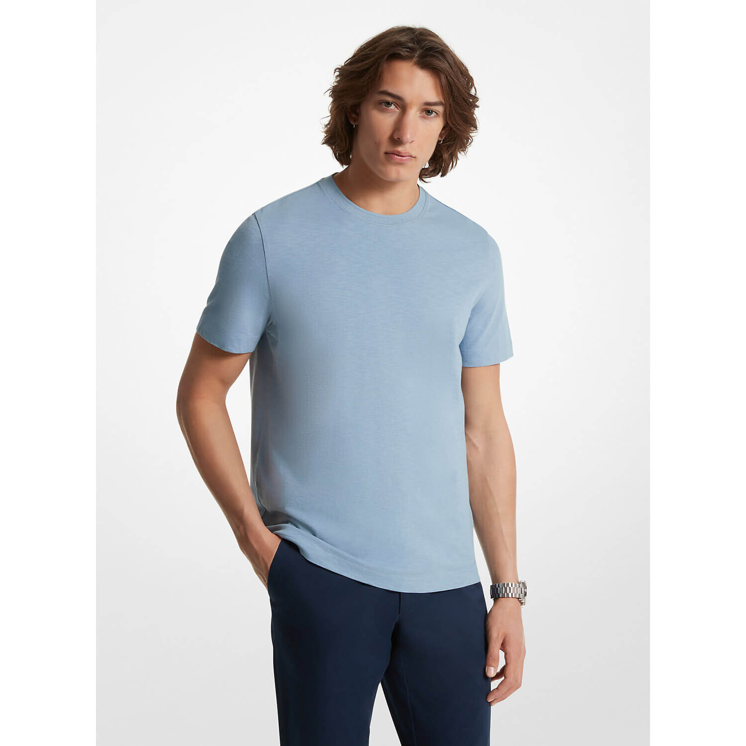 

Футболка Michael Kors Cotton, голубой, Синий