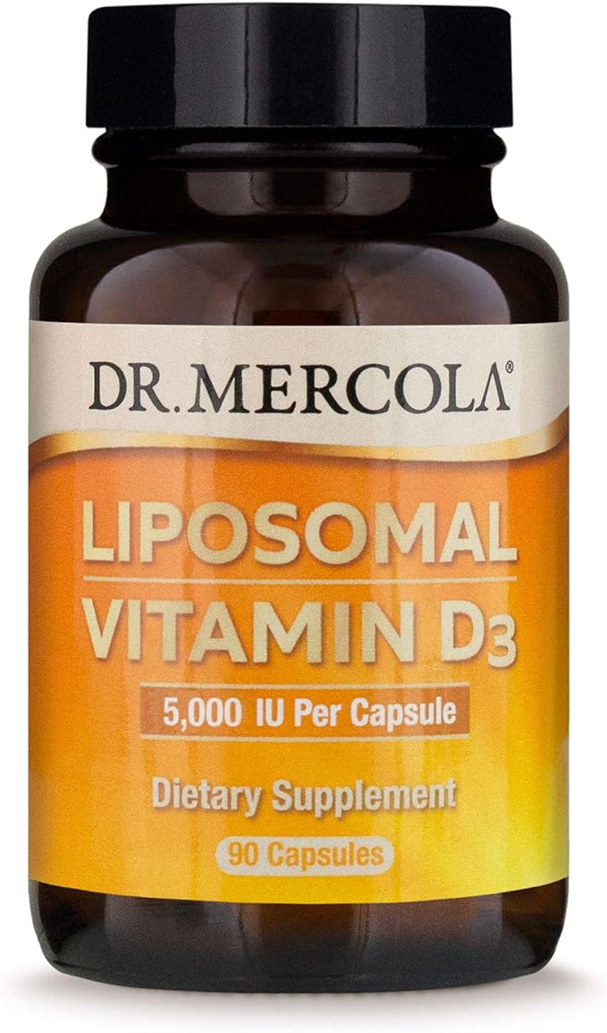 Липосомальная пищевая добавка Dr. Mercola с витамином D3, 5000 МЕ, 90 капсул ddrops baby 400 ме капли витамина d3 90 штук 3 шт в упаковке