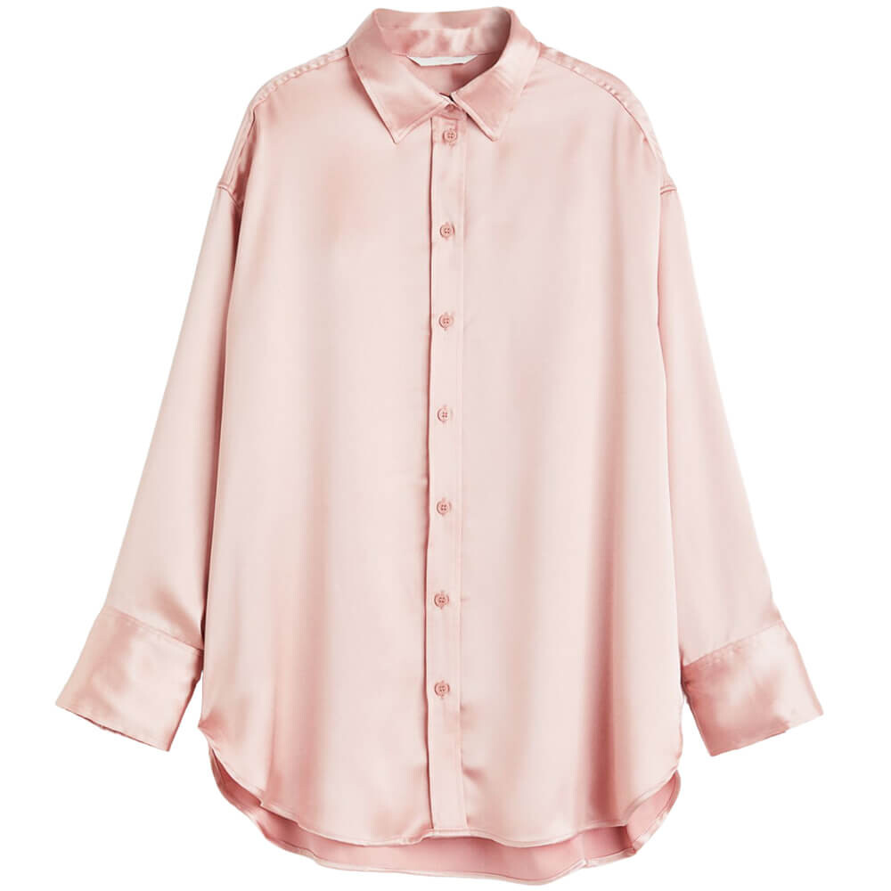 

Блузка H&M Oversized, светло-розовый